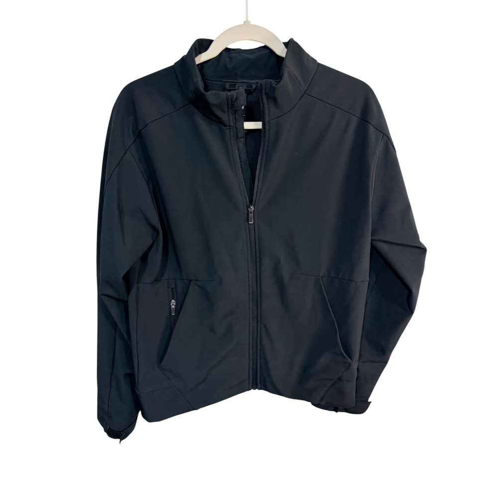 All in Motion Jacket Full Zip Softshell Fleece Lined Men's Small Black